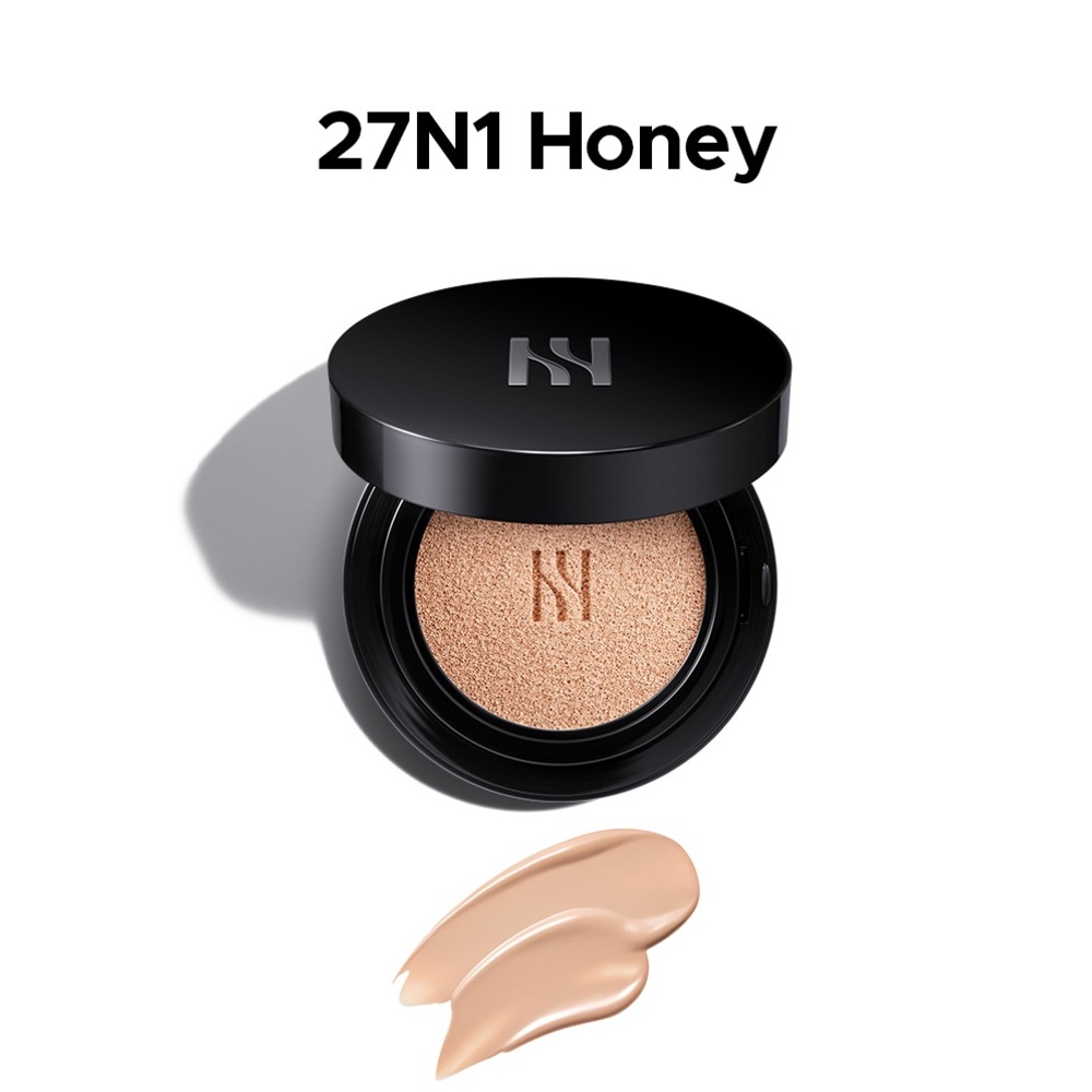 HERA BLACK CUSHION SPF 34/ PA++, 15g+15g(Refill), 24H Cover Fit 27N1 Honey